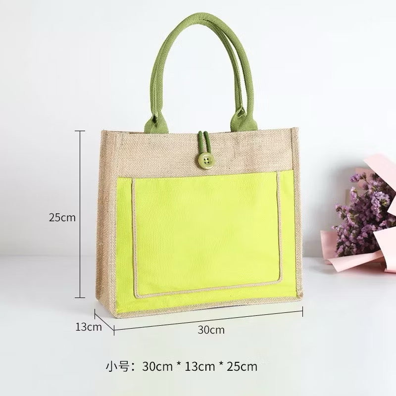 Personalized Eco-Friendly Jute Tote Bag with Custom Name